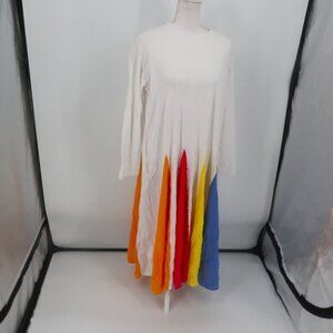 TOV COLORFUL PLEATED STUDDED MIDI DRESS Size 40